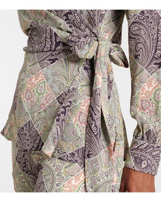 Top Envolvente Estampado Etro de color Gray