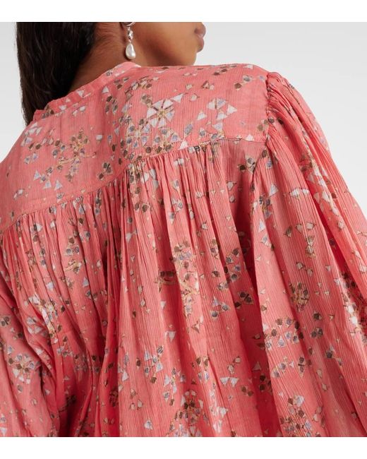 Isabel Marant Orange Bluse Kiledia Aus Baumwolle Und Seide