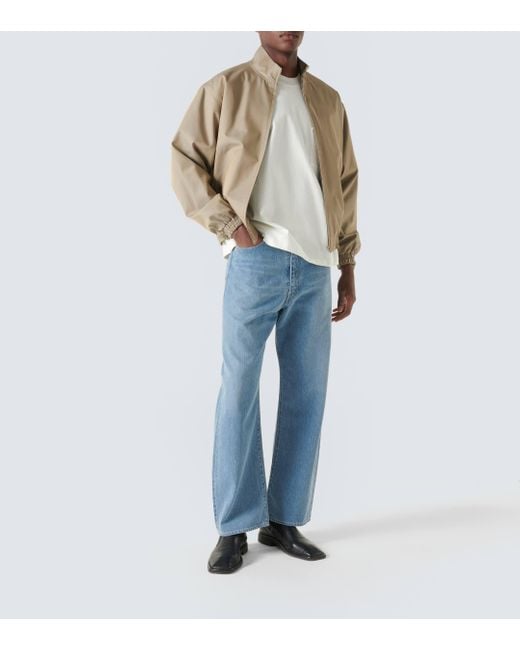 Auralee Blue Mid-rise Wide-leg Jeans for men