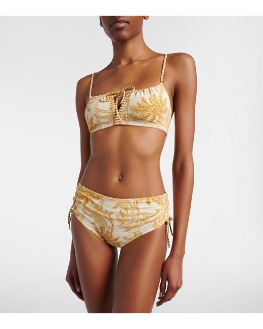 Eres Metallic Reve Printed Bikini Top