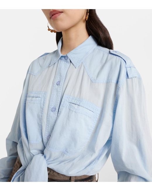 Isabel Marant Blue Valiane Cotton Shirt