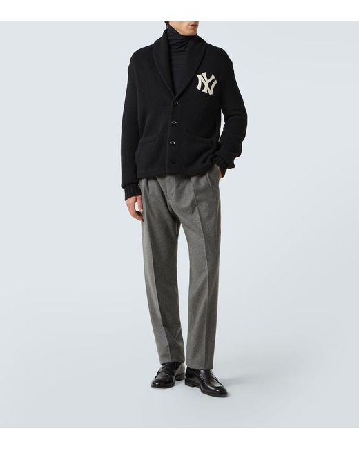 Ralph Lauren Gerade Hose Aus Wollflanell in Gray für Herren