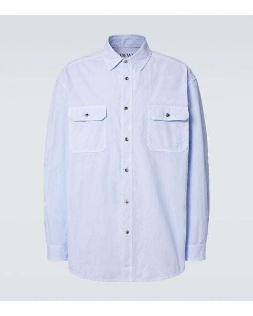 Loewe Blue Shirt With Pockets for men