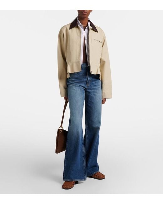 SLVRLAKE Denim Blue Eva Faded Wide-Leg Jeans