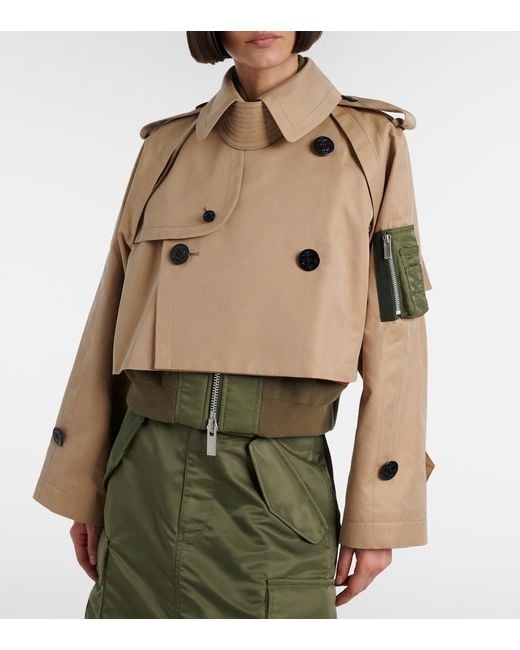 Sacai Natural Padded Cotton-Blend Bomber Jacket