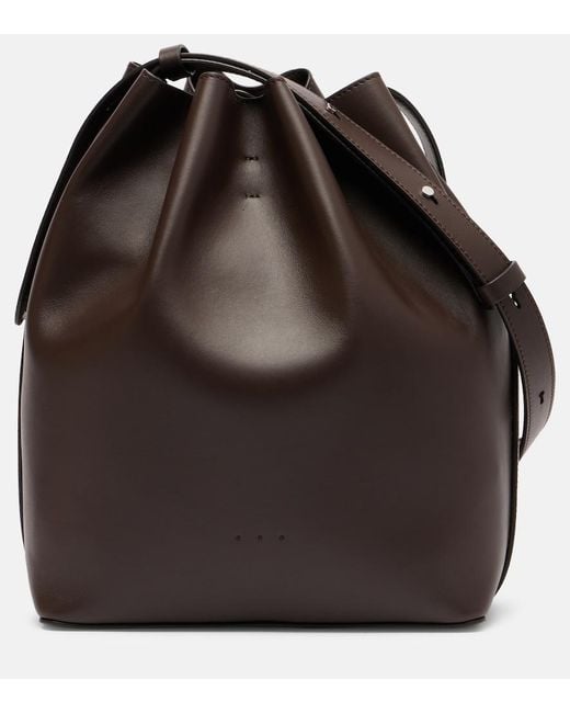 Aesther Ekme Black Marin Medium Leather Shoulder Bag