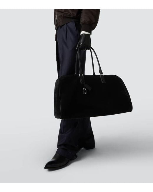 Bolso De Viaje De Ante Con Piel Tom Ford de hombre de color Black