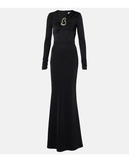 Rebecca Vallance Black Domenica Cutout Gown