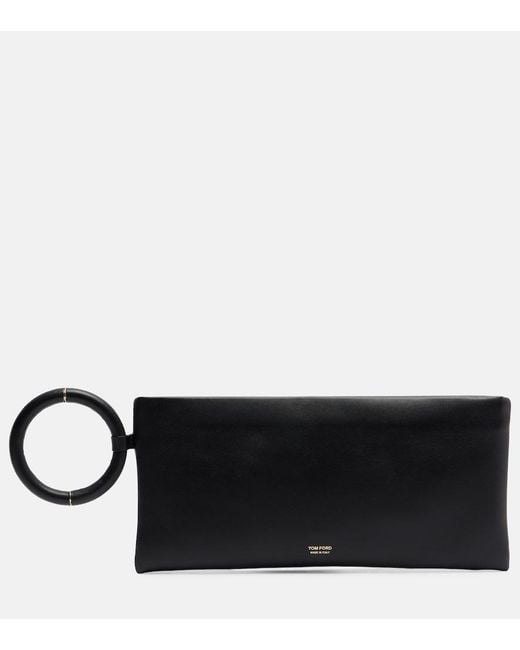 Tom Ford Black Aura Leather Clutch
