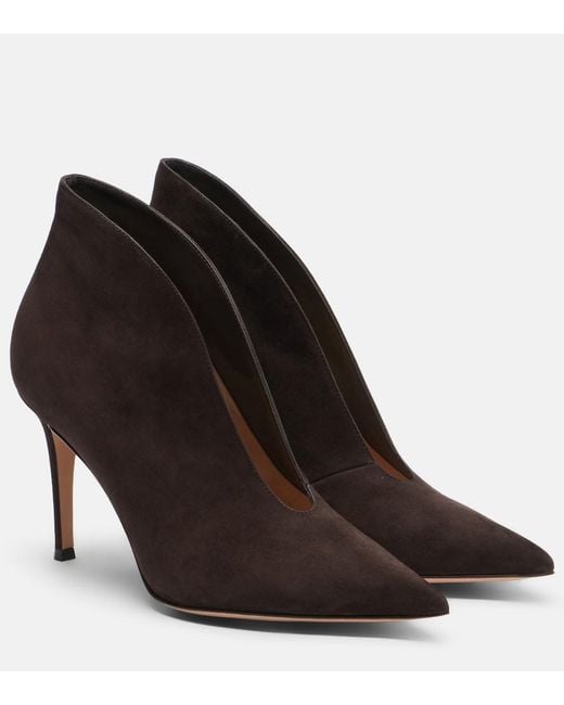 Gianvito Rossi Brown Vania Suede Pumps