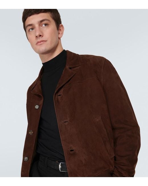 Dolce & Gabbana Brown Suede Jacket for men