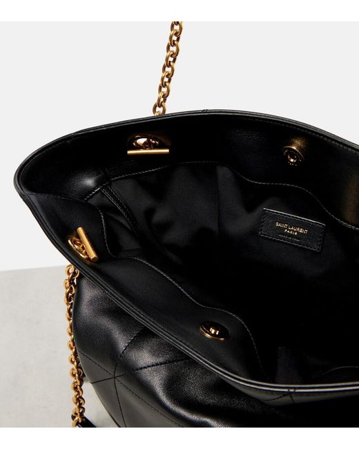 Saint Laurent Black Jamie Shopping Medium Leather Tote Bag