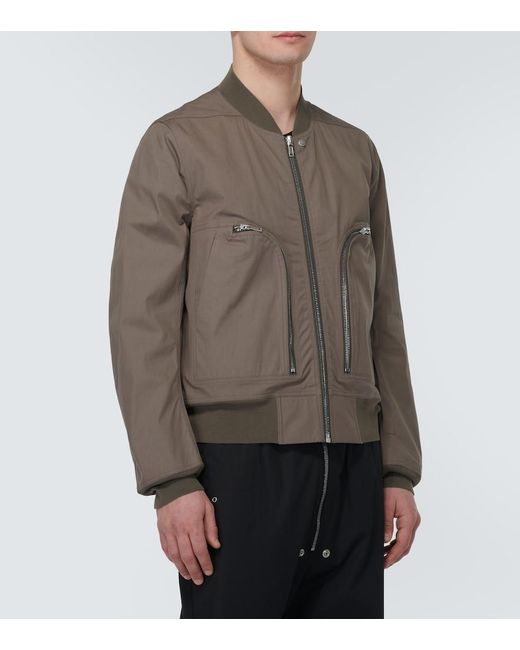 Rick Owens Brown Bauhaus Flight Bomber Jacket for men