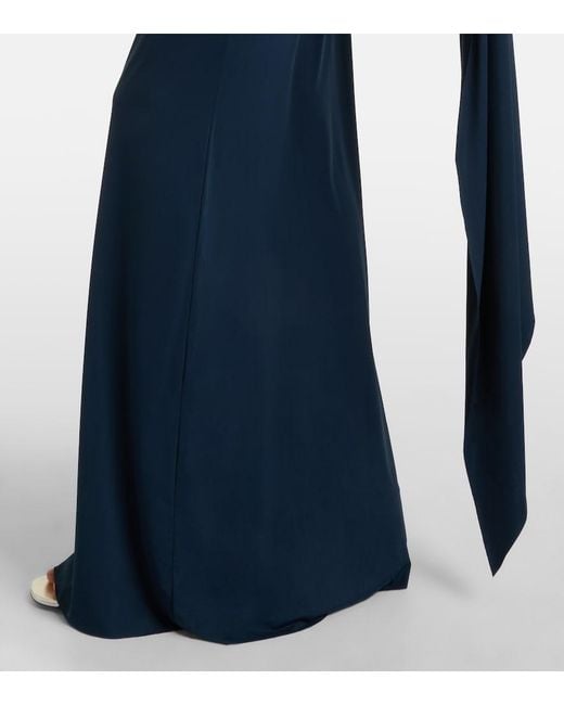 De La Vali Blue Jersey Maxi Dress