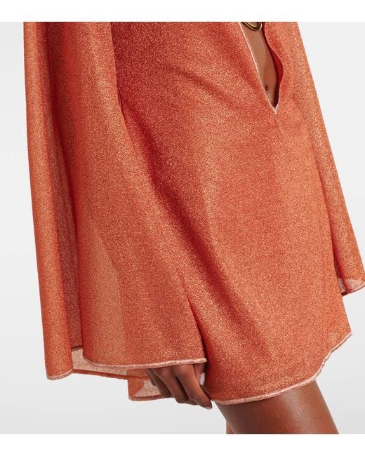 Oseree Orange Glazed Lumiere Beach Dress