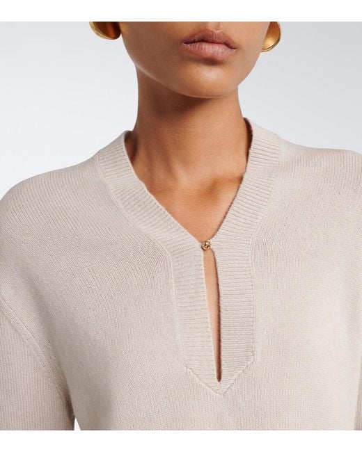 Jardin Des Orangers White Wool And Cashmere Sweater