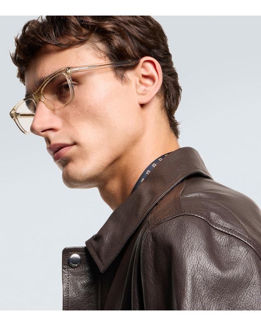 Saint Laurent Metallic Sl 841 Square Glasses for men