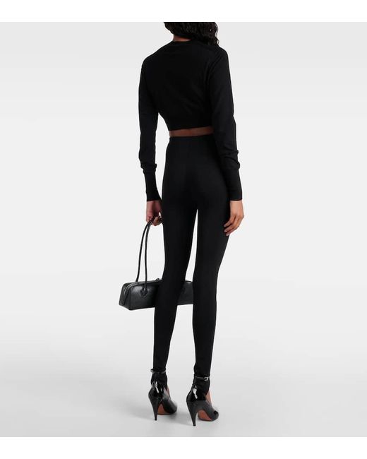 Alaïa Black High-Rise Tights