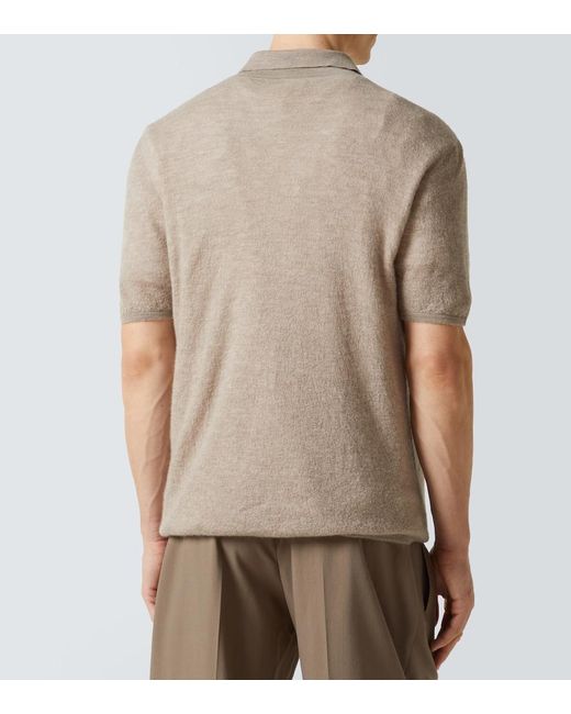 The Row Natural Isao Cashmere Polo Shirt for men