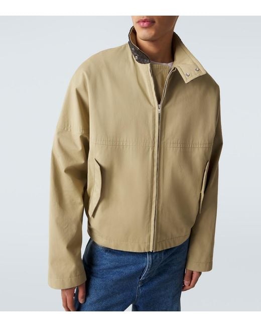 Bottega Veneta Natural Intrecciato Cotton Blouson Jacket for men