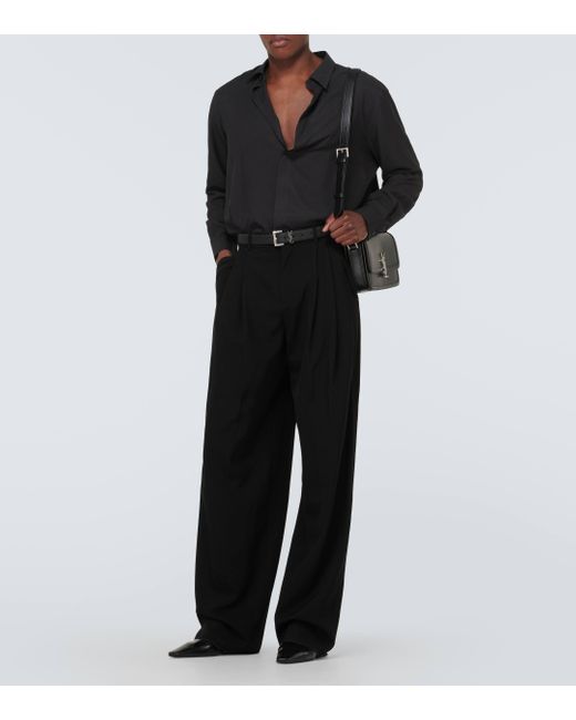 Chemise en pique Saint Laurent pour homme en coloris Black