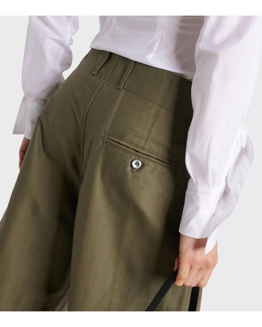 Vivienne Westwood Green Weite Cropped-Hose Alien Aus Baumwolle