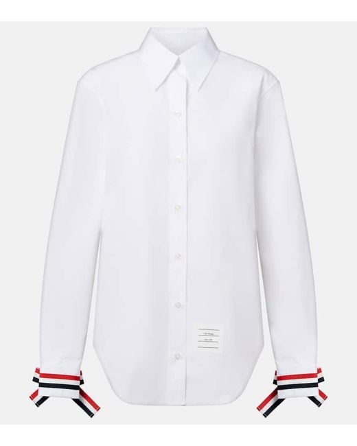 Thom Browne White Hemd Aus Baumwollpopeline
