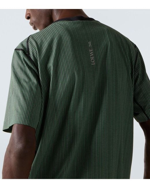 Loewe Green X On Active Woven T-Shirt for men
