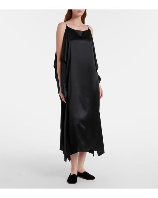 The Row Black Ponti Velvet Slip-On Shoes