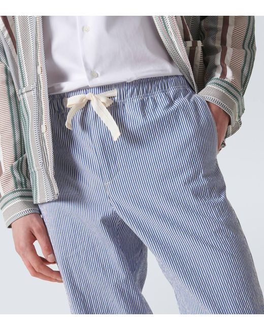 Orlebar Brown Blue Alex Striped Cotton-blend Pants for men