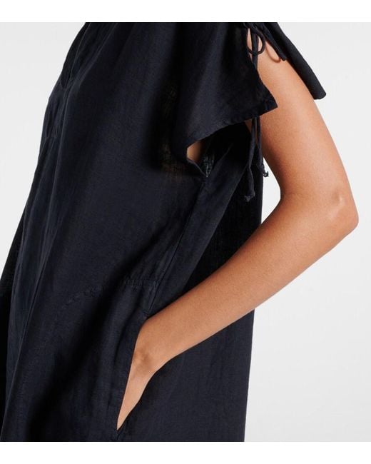 Velvet Black Maeve Linen Midi Dress