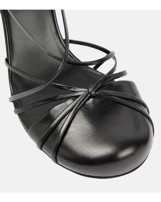 The Row Black Joan Leather Sandals