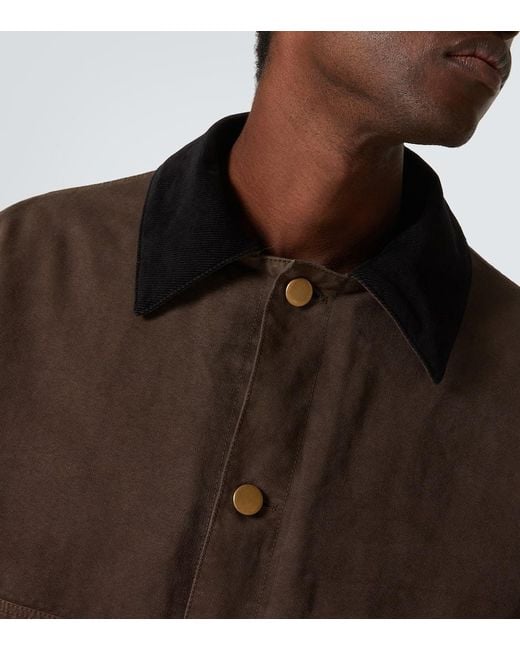 Prada Brown Shearling-Collar Jacket for men