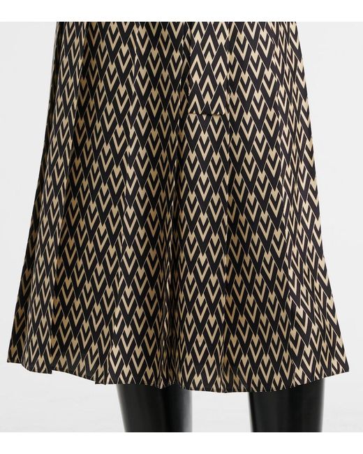 Valentino Gray Toute La V Silk Twill Shirt Dress