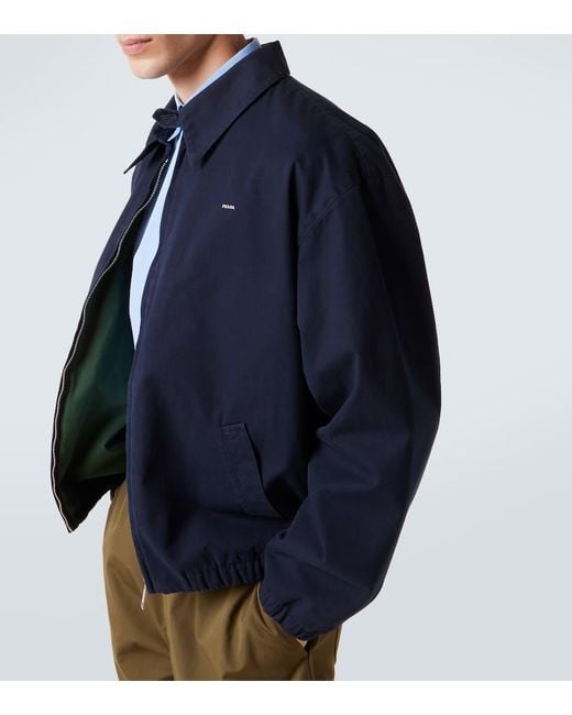 Prada Blouson Aus Baumwolle in Blue für Herren