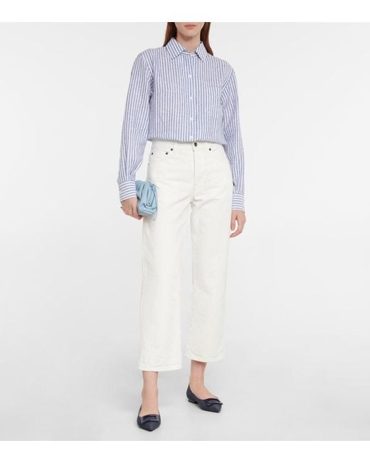 Roger Vivier Blue Gommettine Ball Denim Ballet Flats