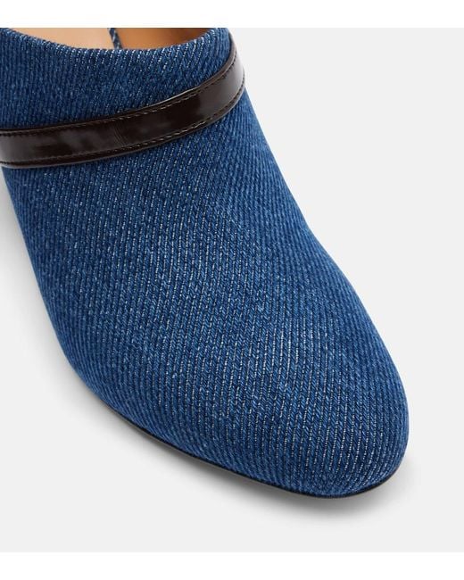 Ganni Blue Wedge Ankle Boots