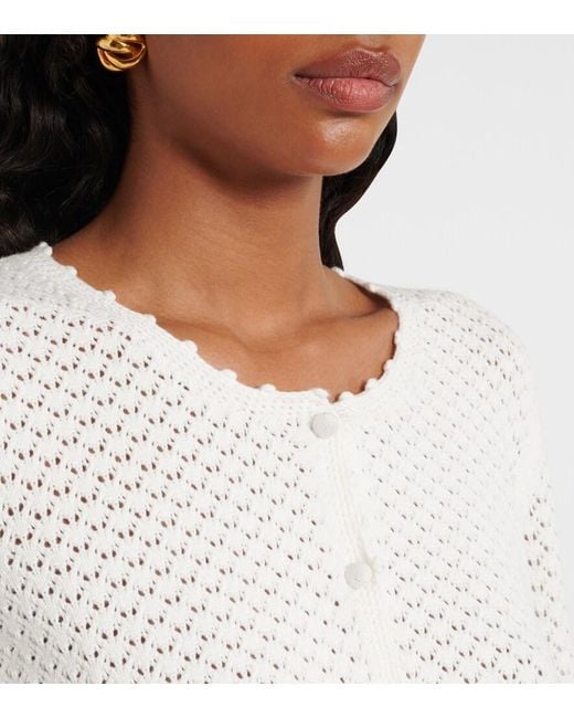 Posse White Helena Crochet Cardigan