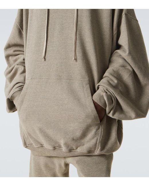 Rick Owens Natural Drkshdw Hun Cotton-Blend Jersey Hoodie for men