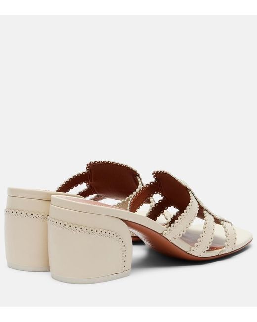 Zimmermann Natural Goldie 65 Leather Mules