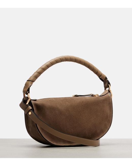 Chloé Brown Marcie Mini Suede Shoulder Bag