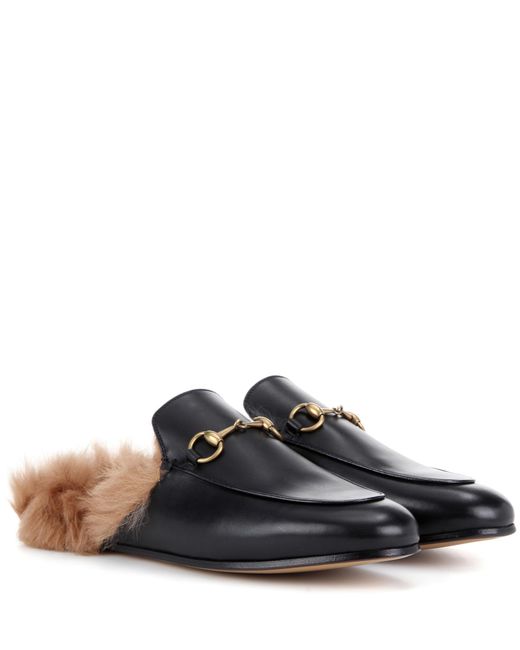 gucci fur princetown mule