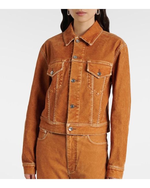 Rabanne Orange Denim Jacket
