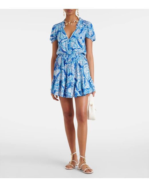 Poupette Blue Bedrucktes Minikleid Bibi
