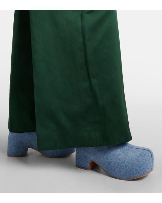 Dries Van Noten Blue Denim Clogs