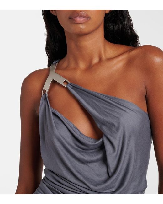Rick Owens Lilies Women's Draped Midi Skirt Grey