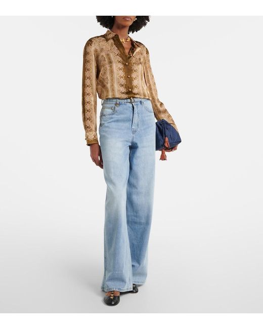 Zimmermann Blue Indra Wide-Leg Jeans