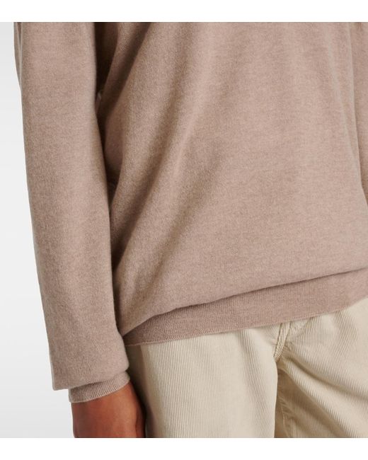 The Row Brown Jairo Cashmere Sweater