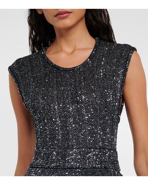 Robe A Sequins Alaïa en coloris Black