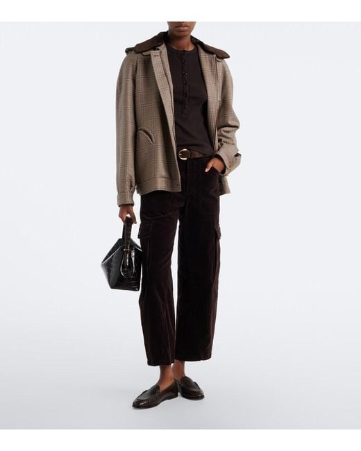 Citizens of Humanity Black Thassos Cotton Corduroy Wide-Leg Pants